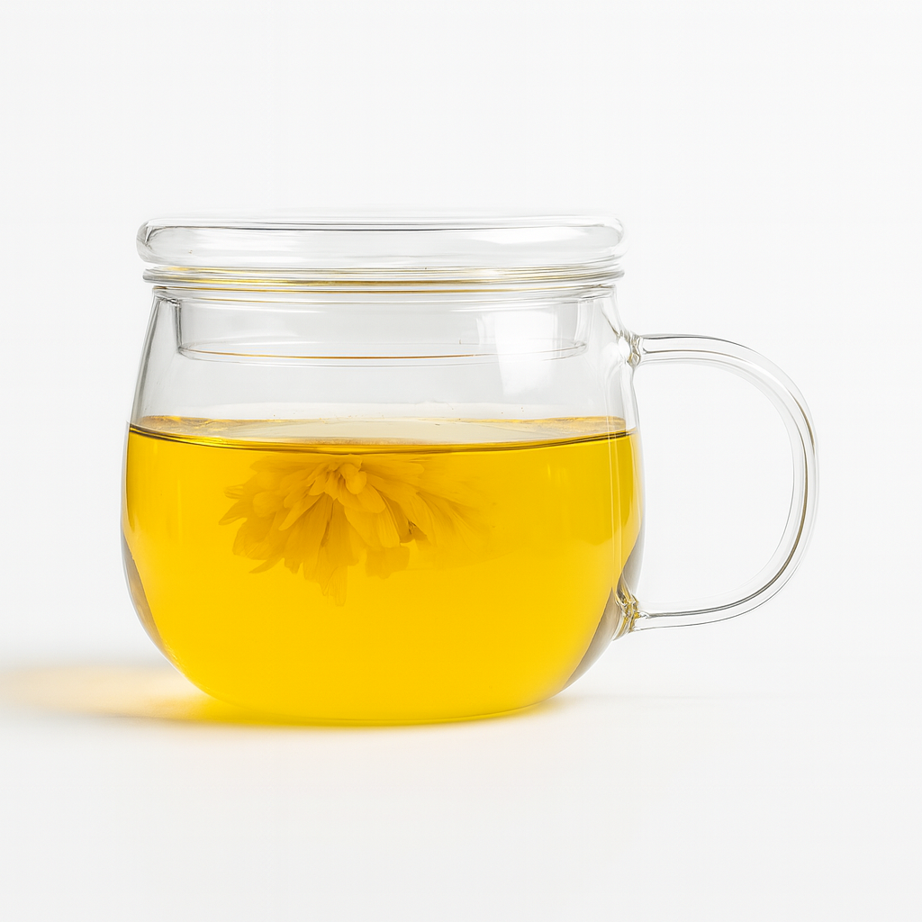 350 ml Glass Teacup with Strainer