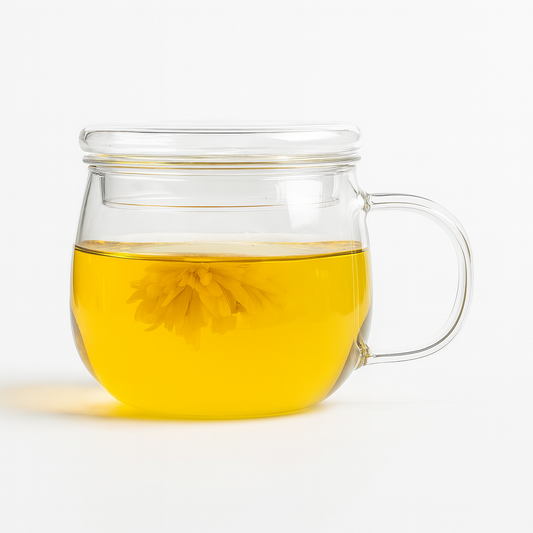 350 ml Glass Teacup with Strainer